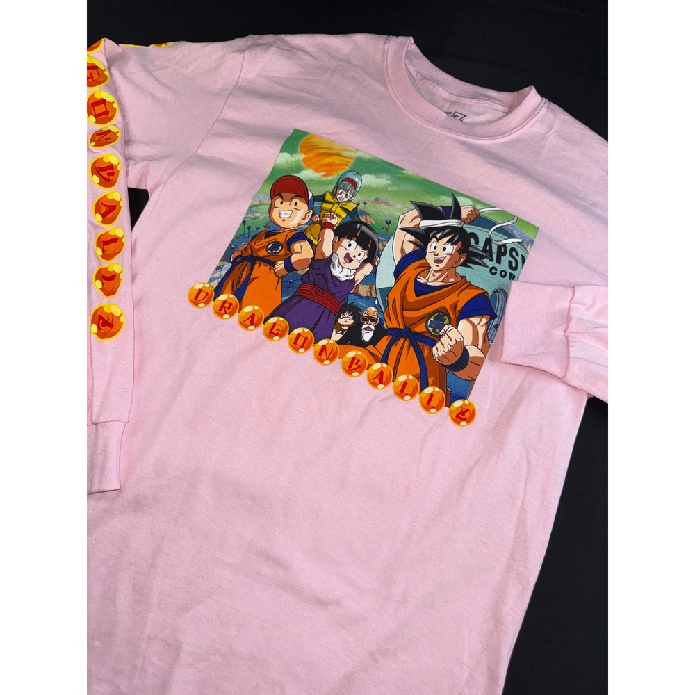 Dragon Ball Z‎ Goku Gohan Pink Long Sleeve Graphic Tee Shirt Mens Medium DBZ